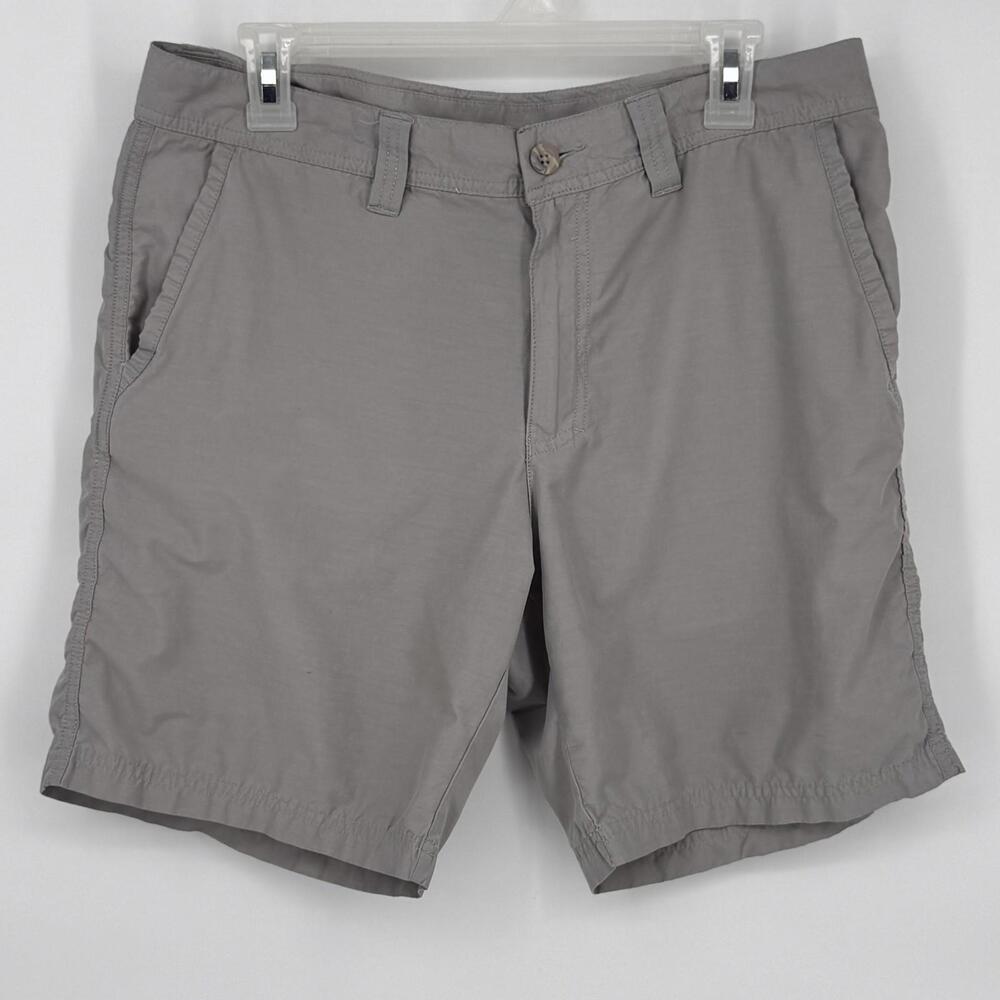 Columbia Chino Shorts Mens 32 Gray Travel Casual Lightweight Outdoor Pockets